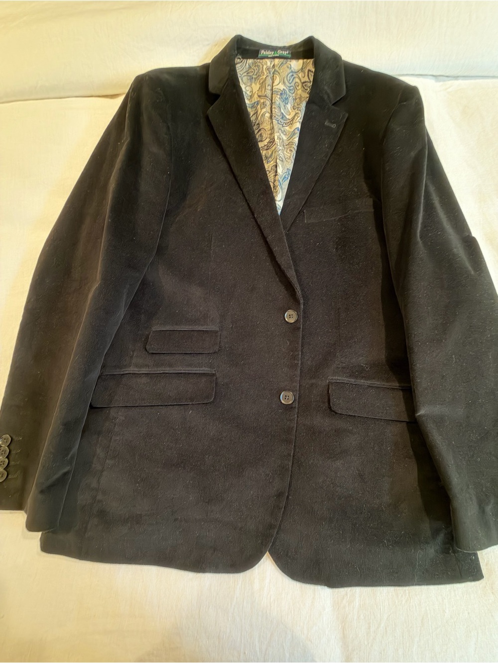 Paisley & Gray Black Men's Sport Coat with Paisley Lining